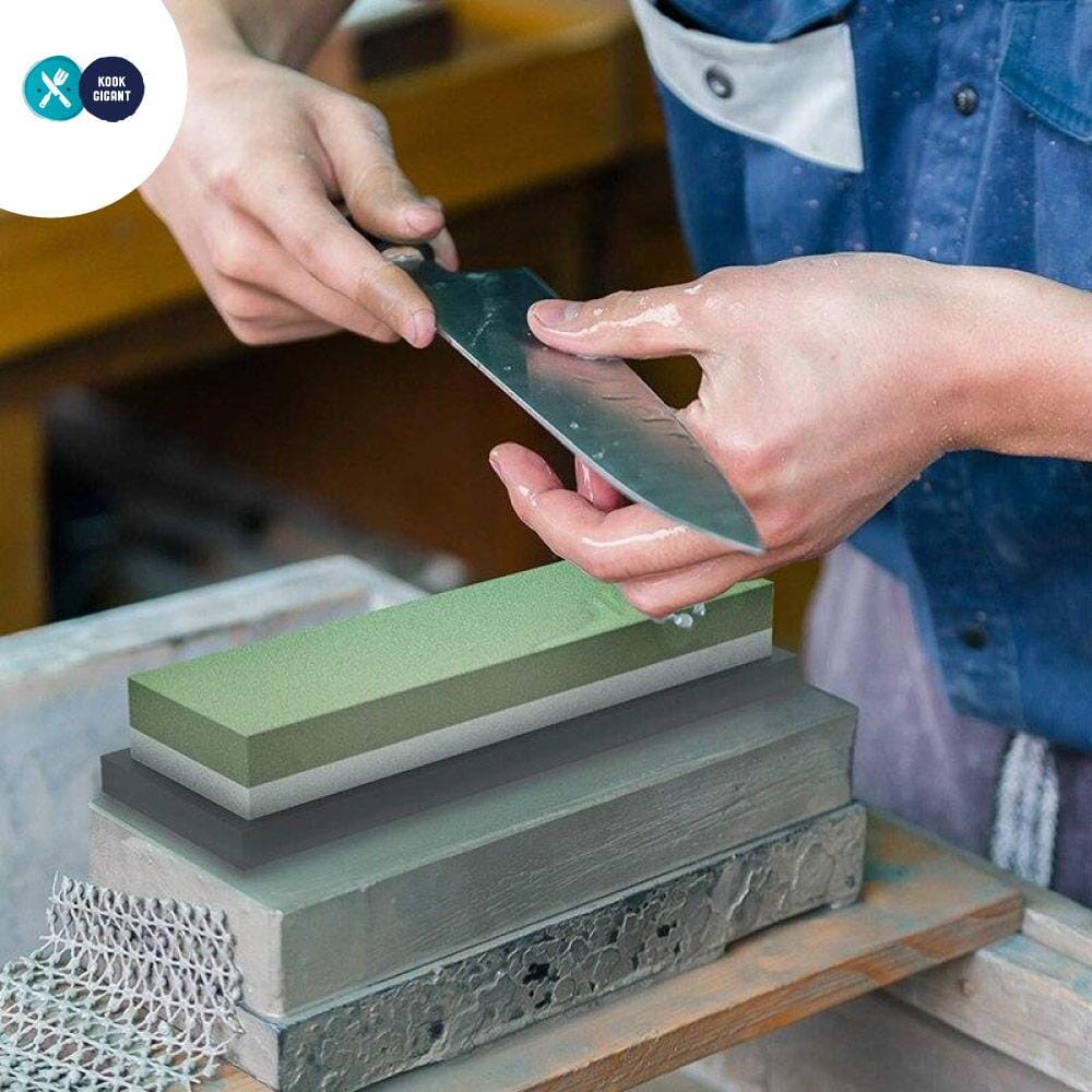 Hoe slijp je keukenmessen met een slijpsteen?
