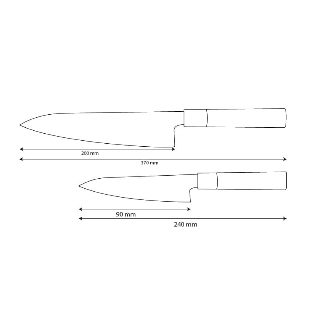 Shinrai Knives - Takumi Kaza 2-delige Damascus Messenset - Koksmes + Schilmes