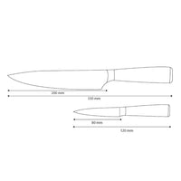 Shinrai Knives - Ensemble de 2 couteaux imprimés Damas - Couteau de chef + Couteau d'office