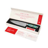 Shinrai Knives - Parelmoer Jewels Damascus Koksmes 20 cm