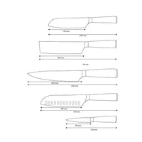 Shinrai Knives - Damascus Print 5-delige Messenset