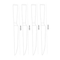 Shinrai Knives - Damascus Print 4 Steakmessen 12 cm