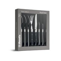 Amefa - 8-pcs Steak Set black in magnet box Steakmessen Amefa