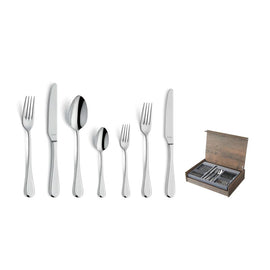 Amefa - Ménagère Drift 84 pièces pour 12 personnes - Argent Amefa - Drift 84-delige Bestekset 12 Personen - Zilver Bestekset Amefa