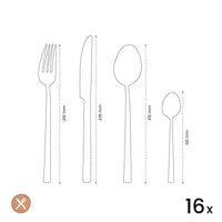 Amefa - Manille Stonewash 16-delige Bestekset - Champagne Bestekset Amefa