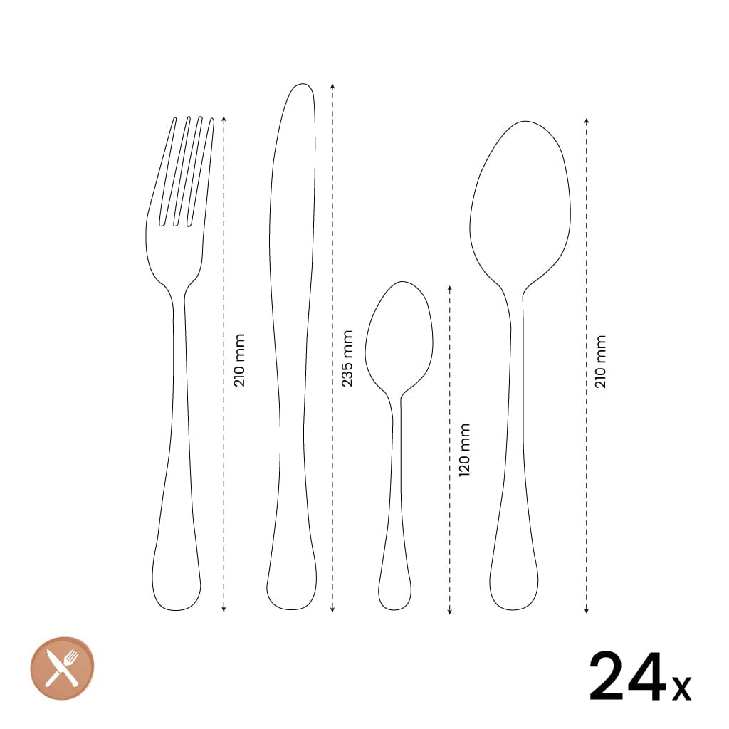 Amefa - Venus 24-delige Bestekset - Zilver Bestekset Amefa