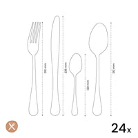 Amefa - Venus 24-delige Bestekset - Zilver Bestekset Amefa