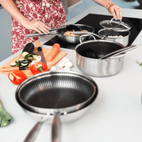 Ensemble de 9 pièces Cook & Pan en acier inoxydable couleur miel