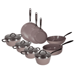Cook & Pan - Taupe of Mind Pannenset 9-delig Pannenset Cook & Pan