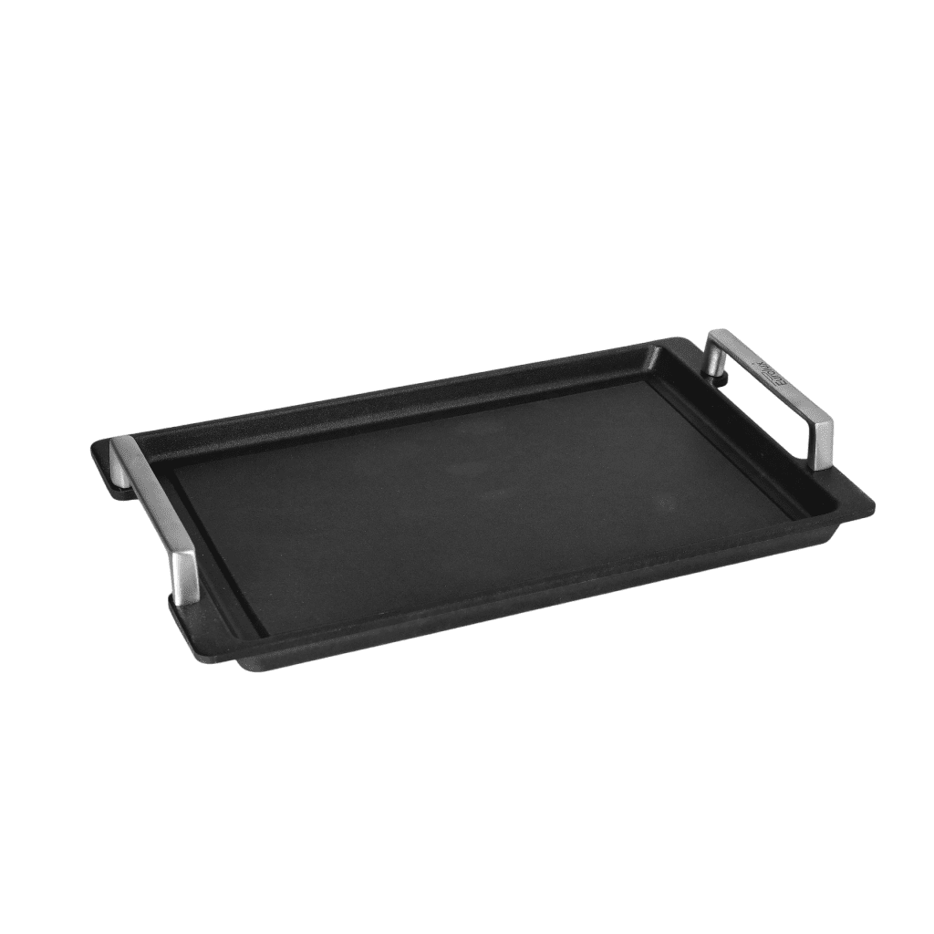 Eurolux - Teppanyaki plaat RVS met grepen 41x24x2,5CM Teppanyakiplaat Eurolux
