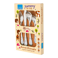 Forest Friends 4333 mirror 18-10 4-pc Children set in gift box Amefa