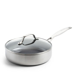 GreenPan - Geneva Stoofpan met keramische antiaanbaklaag met deksel 24cm GreenPan - Geneva Stoofpan met keramische antiaanbaklaag met deksel 24cm Hapjespan GreenPan