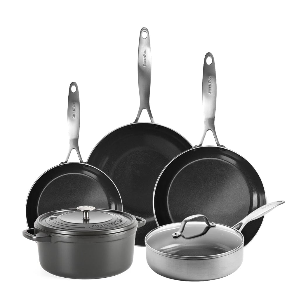 GreenPan - Geneva XL 6-delige Pannenset 18/24/24/28/28 cm - 2