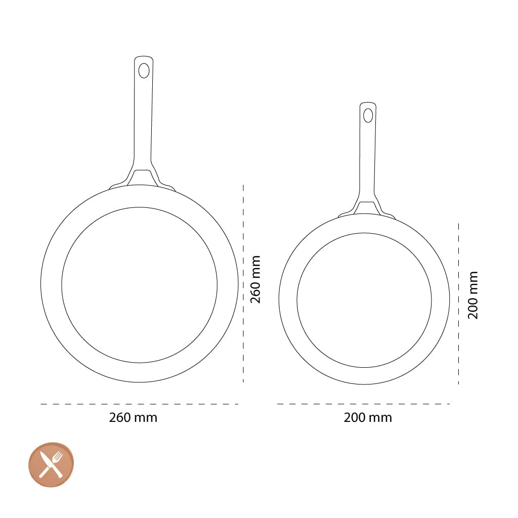 GreenPan - Padova Reserve Black 2-delige pannenset met keramische antiaanbaklaag 20/26 cm Pannenset GreenPan