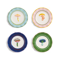 &Klevering - Assiettes Champignons Magiques - Lot de 4 Assiettes &Klevering