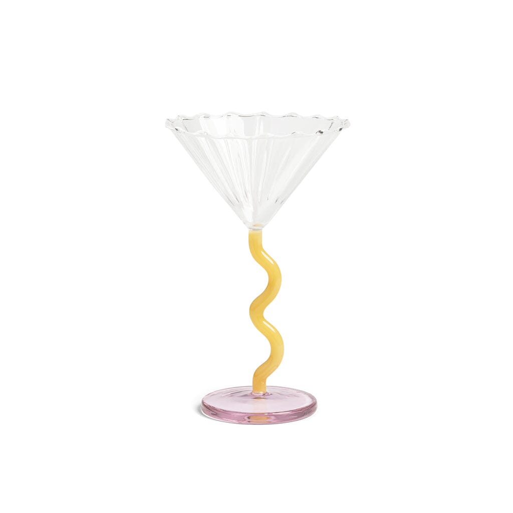 &Klevering - Coupe curve karamel set van 2 Cocktail glazen &Klevering