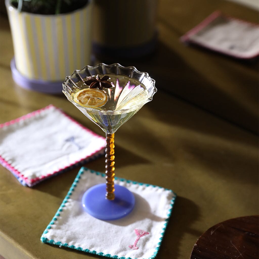 &Klevering - Coupe perle amber set van 2 Cocktail glazen &Klevering