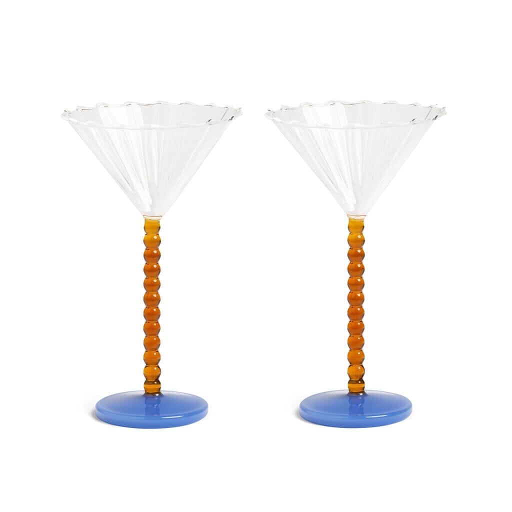 &Klevering - Coupe perle amber set van 2 Cocktail glazen &Klevering