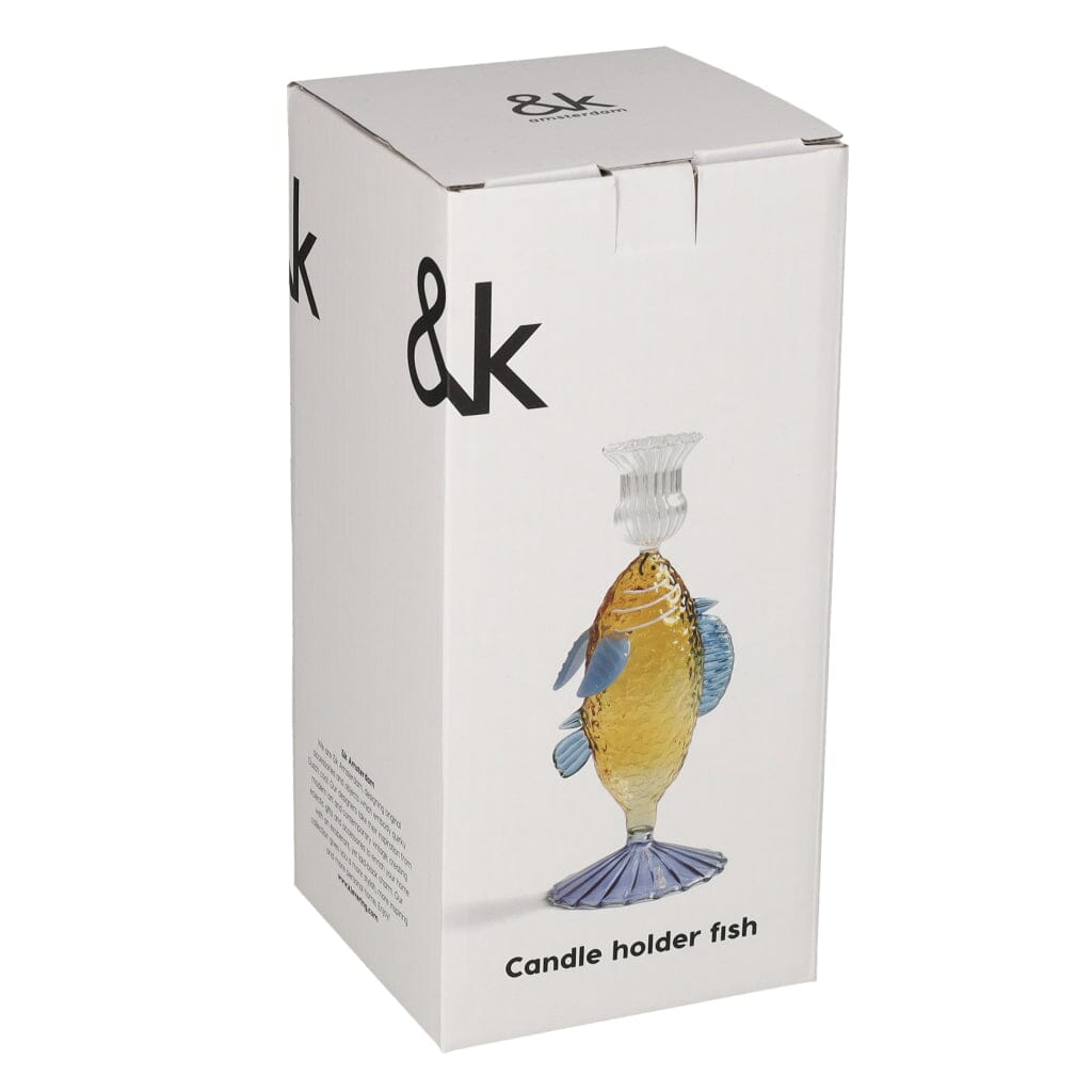 &Klevering - Kandelaar vis geel Kandelaar &Klevering