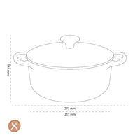 Le Creuset - Braadpan Signature rond Mat Zwart 20cm 2,4l (zwart interieur) Le Creuset