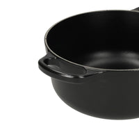 Le Creuset - Braadpan Signature rond Mat Zwart 20cm 2,4l (zwart interieur) Le Creuset