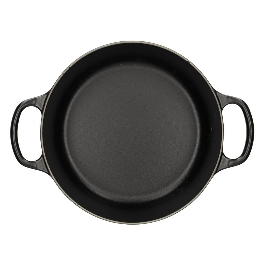 Le Creuset - Braadpan Signature rond Mat Zwart 22cm 3,3l (zwart interieur) Le Creuset