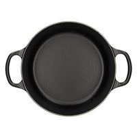 Le Creuset - Braadpan Signature rond Mat Zwart 22cm 3,3l (zwart interieur) Le Creuset
