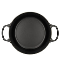 Le Creuset - Braadpan Signature rond Mat Zwart 28cm 6,7l (zwart interieur) Le Creuset