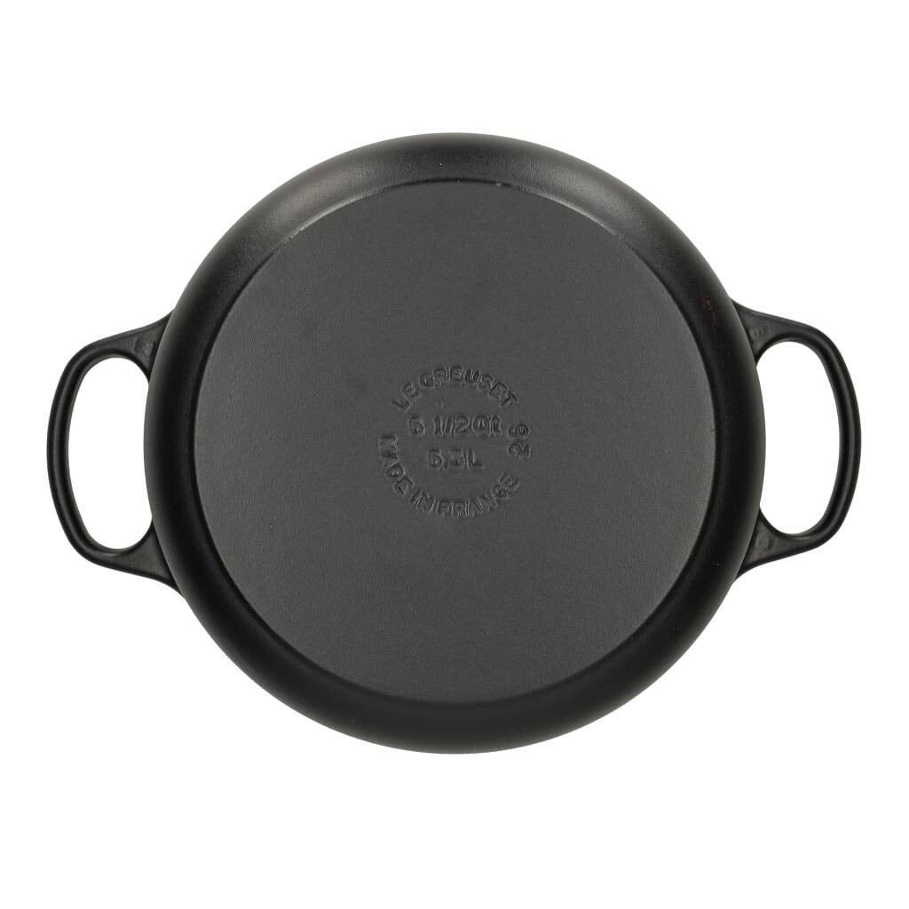 Le Creuset - Braadpan Signature rond Mat Zwart 28cm 6,7l (zwart interieur) Le Creuset