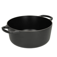 Le Creuset - Braadpan Signature rond Mat Zwart 28cm 6,7l (zwart interieur) Le Creuset