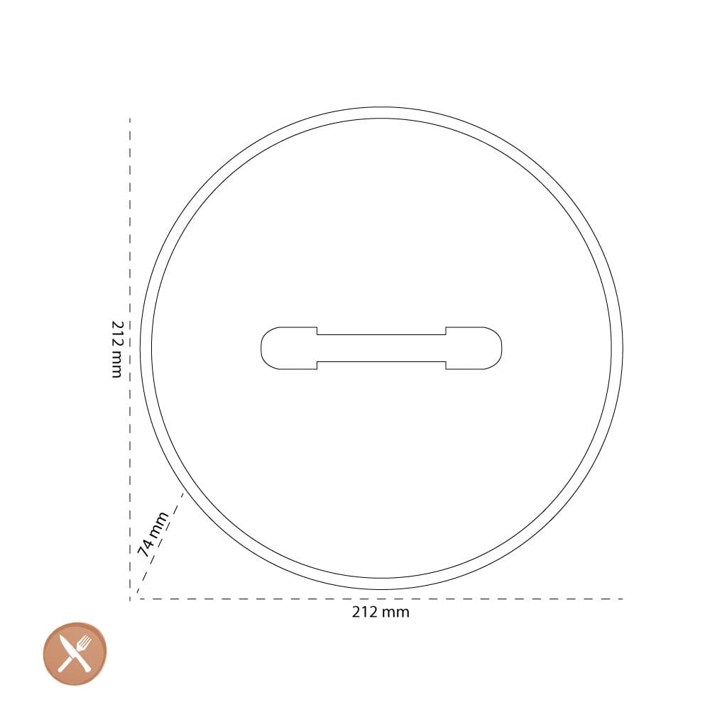 Le Creuset - Glazen Deksel passend op gietijzer en anti-aanbak 20cm Pannendeksel Le Creuset