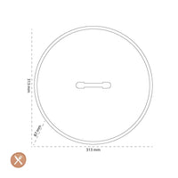 Le Creuset - Glazen Deksel passend op gietijzer en anti-aanbak 30cm Pannendeksel Le Creuset