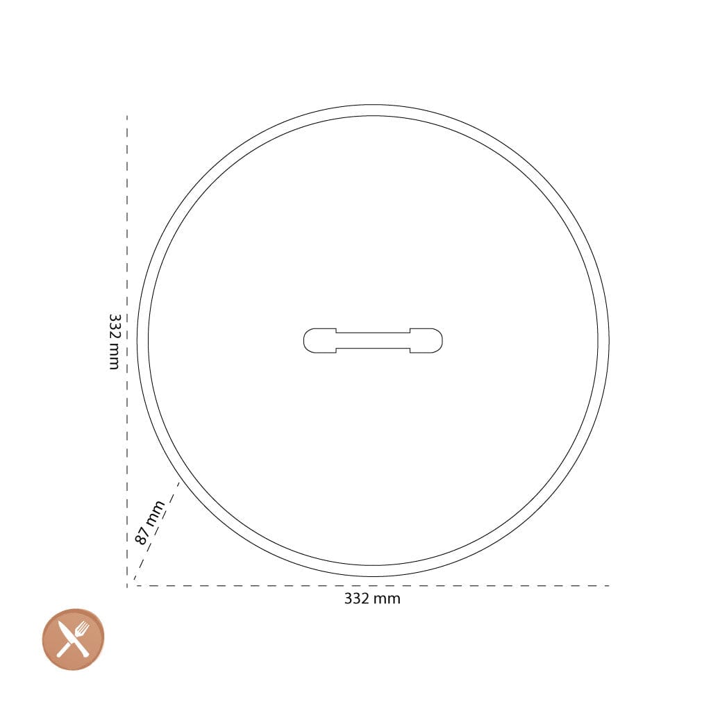 Le Creuset - Glazen Deksel passend op gietijzer en anti-aanbak 32cm Pannendeksel Le Creuset