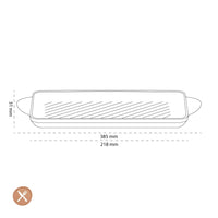 Le Creuset - Grillplaat Signature rechthoekig Mat Zwart 32cm Grillplaat Le Creuset
