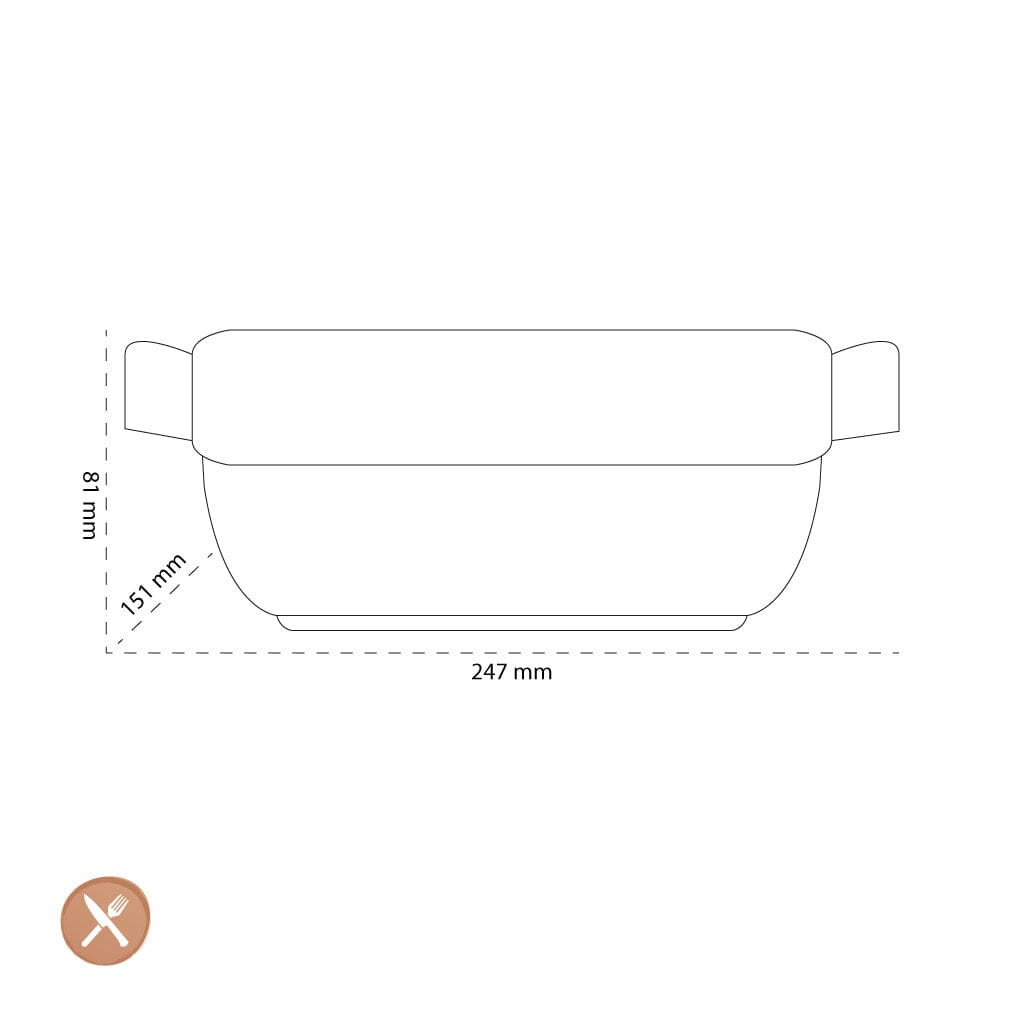 Le Creuset - Heritage Ovenschaal rechthoekig Ebbenzwart 19 x 14 cm Ovenschaal Le Creuset