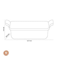 Le Creuset - Heritage Ovenschaal rechthoekig Ebbenzwart 26 x 19 cm Ovenschaal Le Creuset