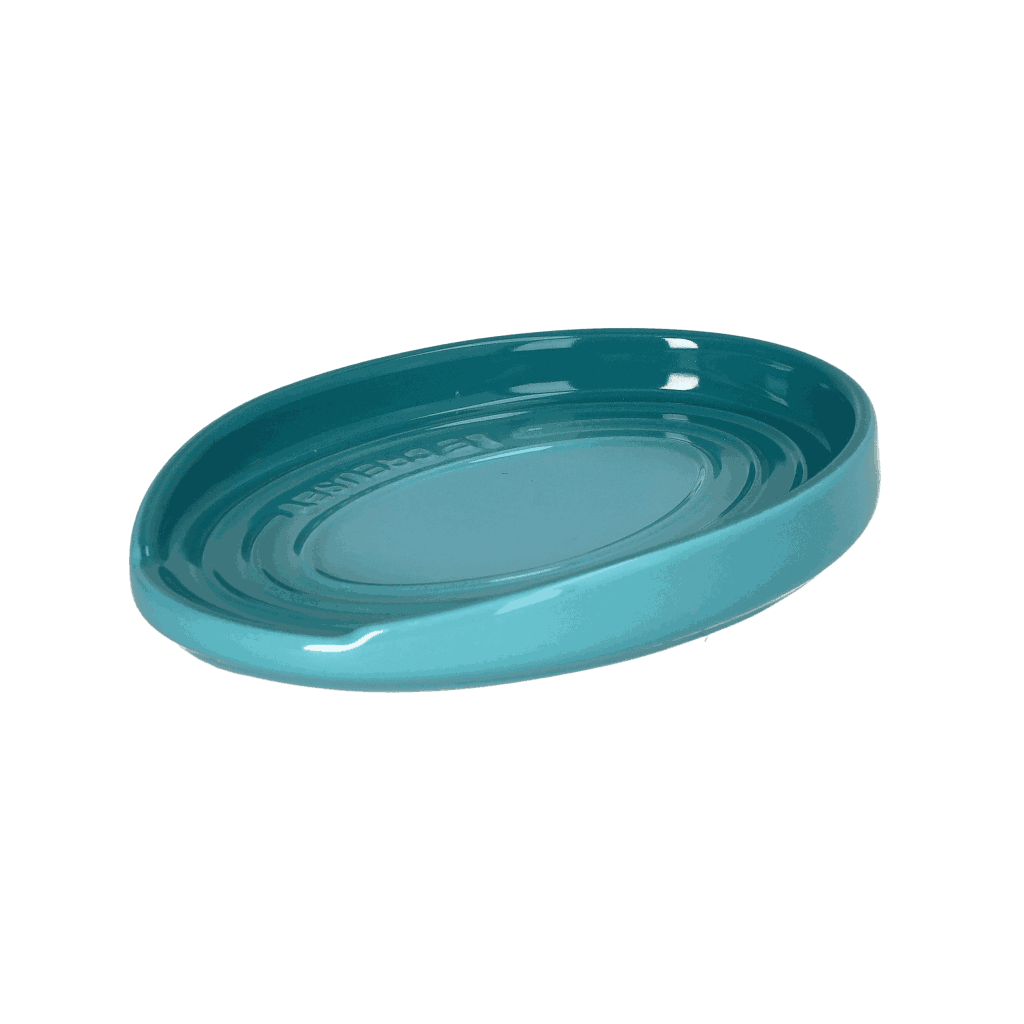 Le Creuset - Lepelhouder ovaal Caribbean Blue 15cm Keukengerei houder Le Creuset