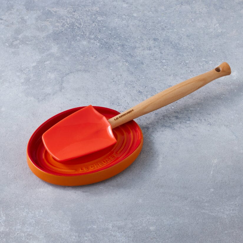 Le Creuset - Lepelhouder ovaal Oranjerood 15cm Keukengerei houder Le Creuset