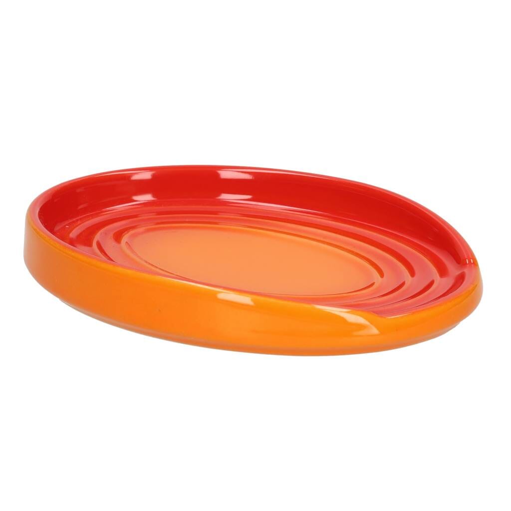 Le Creuset - Lepelhouder ovaal Oranjerood 15cm Lepelhouder Le Creuset