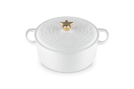 Le Creuset - Cocotte Noel 4,2 litres ø 24 cm fonte Coton Bezig met laden...