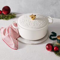 Le Creuset - Noel braadpan 4,2 liter ø 24 cm gietijzer Cotton Braadpan Le Creuset