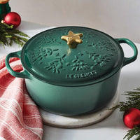 Le Creuset - Noel braadpan 4,2 liter ø 24 cm gietijzer groen Braadpan Le Creuset