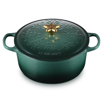 Le Creuset - Noel braadpan 4,2 liter ø 24 cm gietijzer groen Braadpan Le Creuset