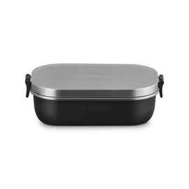 Le Creuset - On The Go Lunchbox 0,9L Mat Zwart Le Creuset - On The Go Lunchbox 0,9L Mat Zwart Voedingscontainer Le Creuset