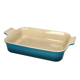 LeCreuset - Plat de cuisson rectangulaire Deep Teal 32x24cm 3,1l Bezig met laden...