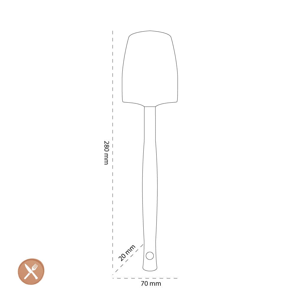 Le Creuset - Premium grote lepelspatel Ebbenzwart Le Creuset