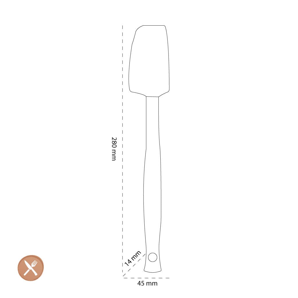 Le Creuset - Premium kleine spatel Ebbenzwart Le Creuset