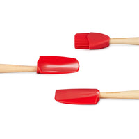 Le Creuset - Premium spatelset 3-delig Kersenrood Spatelset Le Creuset