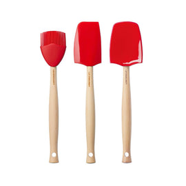 Le Creuset - Premium spatelset 3-delig Kersenrood Le Creuset - Premium spatelset 3-delig Kersenrood Spatelset Le Creuset
