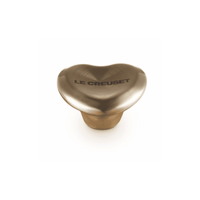 Bouton Le Creuset en acier inoxydable en forme de cœur, doré clair, 5 cm